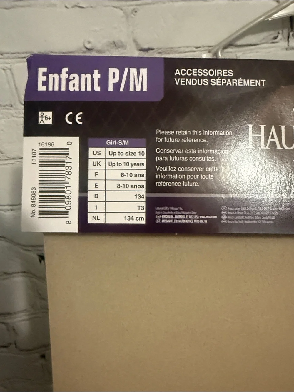 Amscan halloween front neckline